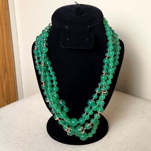 ⭐️ FINAL PRICE ⭐️ Talbots Green & Gold Beaded Necklace